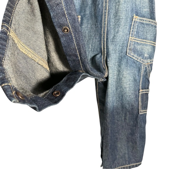 OSHKOSH B’GOSH Vintage Embroidered Logo Denim Bib Overalls - Picture 4 of 7